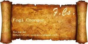 Fogl Csongor névjegykártya