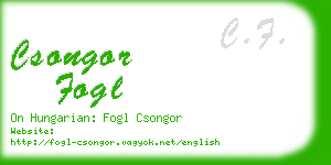 csongor fogl business card